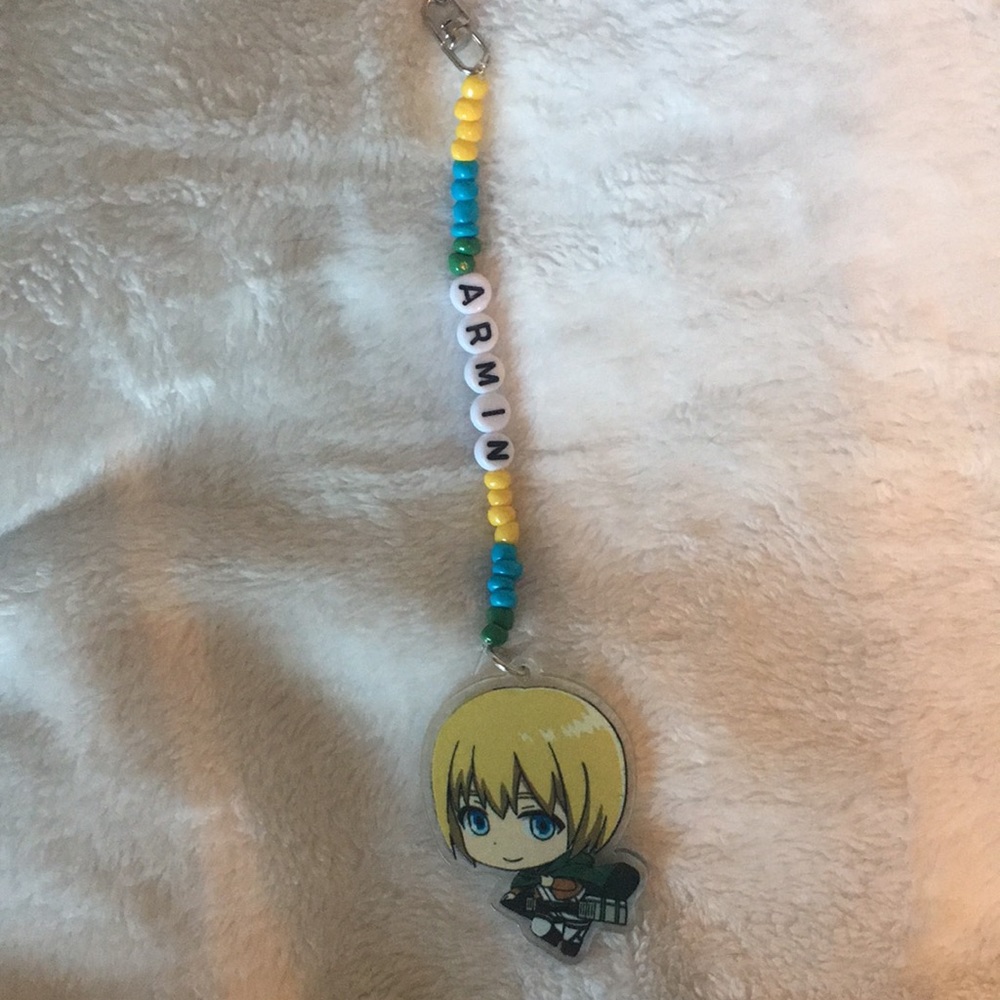 Armin attack on titan charm(comes with stickers)